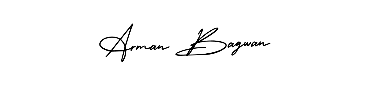 It looks lik you need a new signature style for name Arman Bagwan. Design unique handwritten (AmerikaSignatureDemo-Regular) signature with our free signature maker in just a few clicks. Arman Bagwan signature style 3 images and pictures png