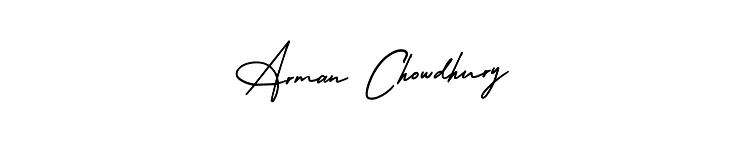 Make a short Arman Chowdhury signature style. Manage your documents anywhere anytime using AmerikaSignatureDemo-Regular. Create and add eSignatures, submit forms, share and send files easily. Arman Chowdhury signature style 3 images and pictures png