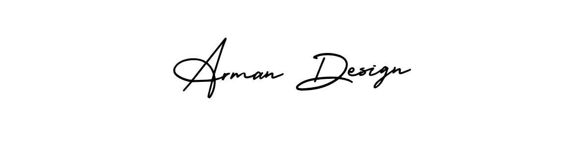 How to make Arman Design name signature. Use AmerikaSignatureDemo-Regular style for creating short signs online. This is the latest handwritten sign. Arman Design signature style 3 images and pictures png