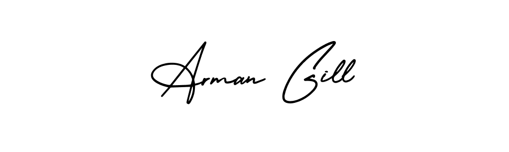 Use a signature maker to create a handwritten signature online. With this signature software, you can design (AmerikaSignatureDemo-Regular) your own signature for name Arman Gill. Arman Gill signature style 3 images and pictures png