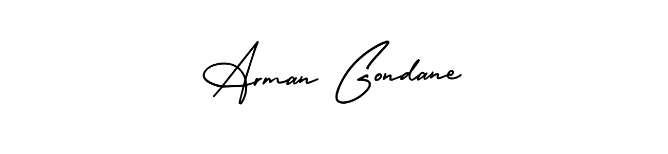 How to make Arman Gondane signature? AmerikaSignatureDemo-Regular is a professional autograph style. Create handwritten signature for Arman Gondane name. Arman Gondane signature style 3 images and pictures png