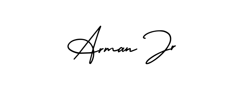 How to make Arman Jr name signature. Use AmerikaSignatureDemo-Regular style for creating short signs online. This is the latest handwritten sign. Arman Jr signature style 3 images and pictures png