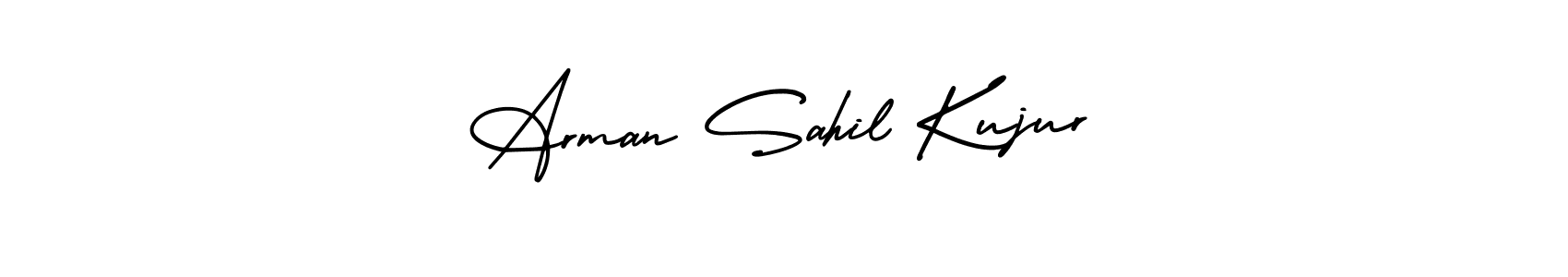 AmerikaSignatureDemo-Regular is a professional signature style that is perfect for those who want to add a touch of class to their signature. It is also a great choice for those who want to make their signature more unique. Get Arman Sahil Kujur name to fancy signature for free. Arman Sahil Kujur signature style 3 images and pictures png