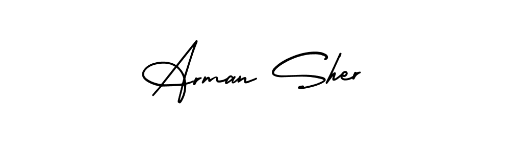 How to Draw Arman Sher signature style? AmerikaSignatureDemo-Regular is a latest design signature styles for name Arman Sher. Arman Sher signature style 3 images and pictures png
