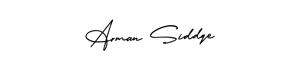 Make a beautiful signature design for name Arman Siddqe. Use this online signature maker to create a handwritten signature for free. Arman Siddqe signature style 3 images and pictures png