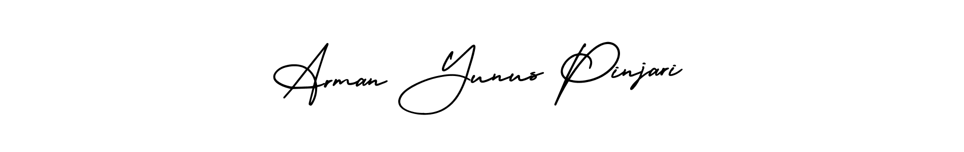 Create a beautiful signature design for name Arman Yunus Pinjari. With this signature (AmerikaSignatureDemo-Regular) fonts, you can make a handwritten signature for free. Arman Yunus Pinjari signature style 3 images and pictures png