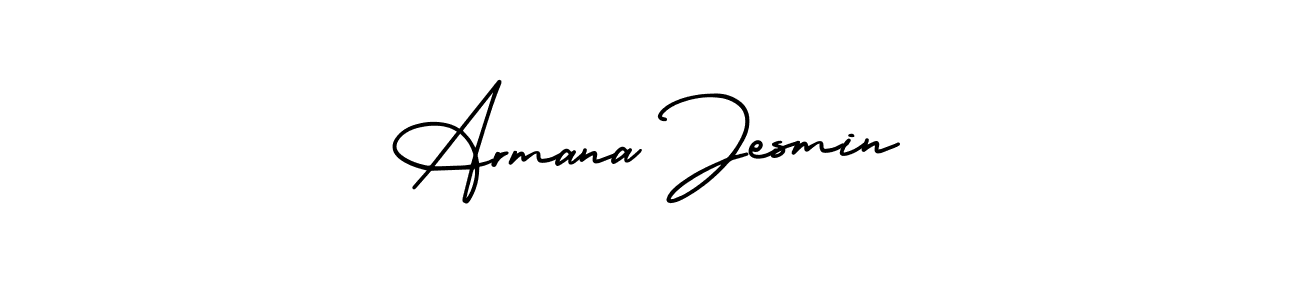 Armana Jesmin stylish signature style. Best Handwritten Sign (AmerikaSignatureDemo-Regular) for my name. Handwritten Signature Collection Ideas for my name Armana Jesmin. Armana Jesmin signature style 3 images and pictures png