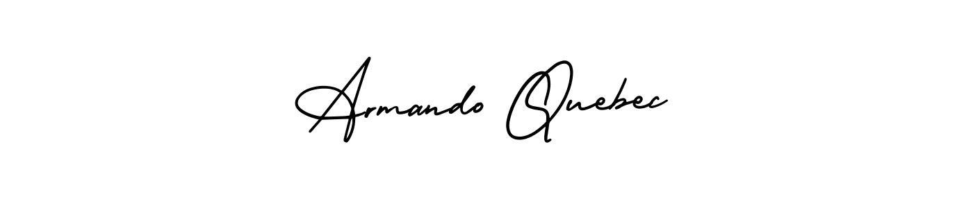 It looks lik you need a new signature style for name Armando Quebec. Design unique handwritten (AmerikaSignatureDemo-Regular) signature with our free signature maker in just a few clicks. Armando Quebec signature style 3 images and pictures png