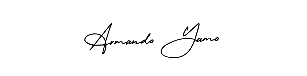 if you are searching for the best signature style for your name Armando Yamo. so please give up your signature search. here we have designed multiple signature styles  using AmerikaSignatureDemo-Regular. Armando Yamo signature style 3 images and pictures png