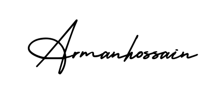 Make a beautiful signature design for name Armanhossain. With this signature (AmerikaSignatureDemo-Regular) style, you can create a handwritten signature for free. Armanhossain signature style 3 images and pictures png