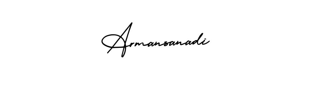 The best way (AmerikaSignatureDemo-Regular) to make a short signature is to pick only two or three words in your name. The name Armansanadi include a total of six letters. For converting this name. Armansanadi signature style 3 images and pictures png