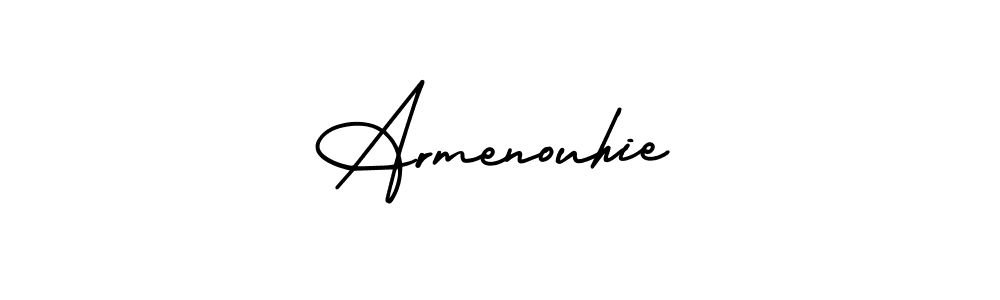 Armenouhie stylish signature style. Best Handwritten Sign (AmerikaSignatureDemo-Regular) for my name. Handwritten Signature Collection Ideas for my name Armenouhie. Armenouhie signature style 3 images and pictures png