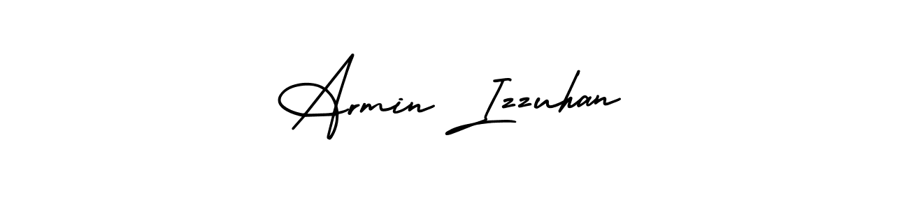 You should practise on your own different ways (AmerikaSignatureDemo-Regular) to write your name (Armin Izzuhan) in signature. don't let someone else do it for you. Armin Izzuhan signature style 3 images and pictures png