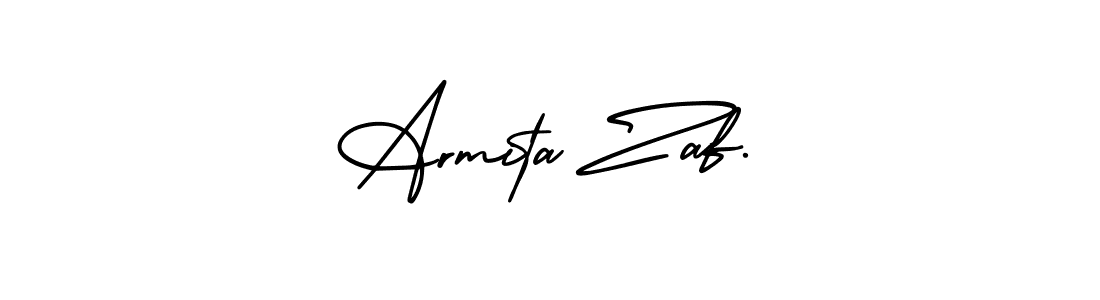 Armita Zaf. stylish signature style. Best Handwritten Sign (AmerikaSignatureDemo-Regular) for my name. Handwritten Signature Collection Ideas for my name Armita Zaf.. Armita Zaf. signature style 3 images and pictures png