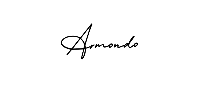 Use a signature maker to create a handwritten signature online. With this signature software, you can design (AmerikaSignatureDemo-Regular) your own signature for name Armondo. Armondo signature style 3 images and pictures png