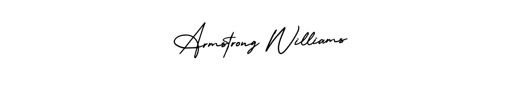 You should practise on your own different ways (AmerikaSignatureDemo-Regular) to write your name (Armstrong Williams) in signature. don't let someone else do it for you. Armstrong Williams signature style 3 images and pictures png