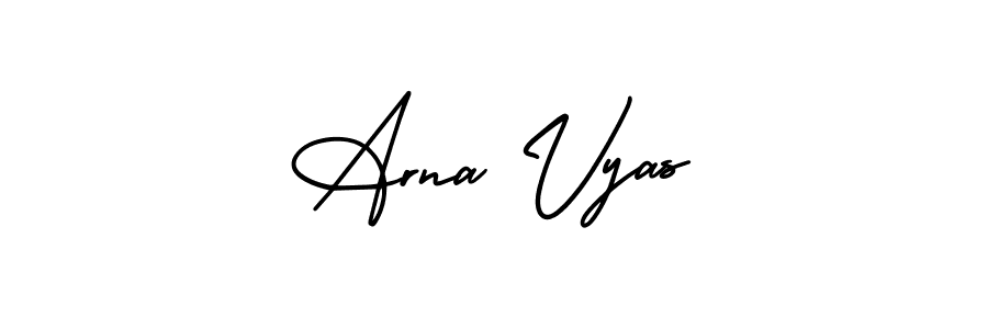 How to make Arna Vyas name signature. Use AmerikaSignatureDemo-Regular style for creating short signs online. This is the latest handwritten sign. Arna Vyas signature style 3 images and pictures png