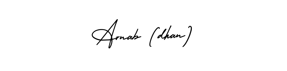 It looks lik you need a new signature style for name Arnab (dhan). Design unique handwritten (AmerikaSignatureDemo-Regular) signature with our free signature maker in just a few clicks. Arnab (dhan) signature style 3 images and pictures png