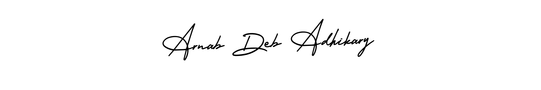 It looks lik you need a new signature style for name Arnab Deb Adhikary. Design unique handwritten (AmerikaSignatureDemo-Regular) signature with our free signature maker in just a few clicks. Arnab Deb Adhikary signature style 3 images and pictures png