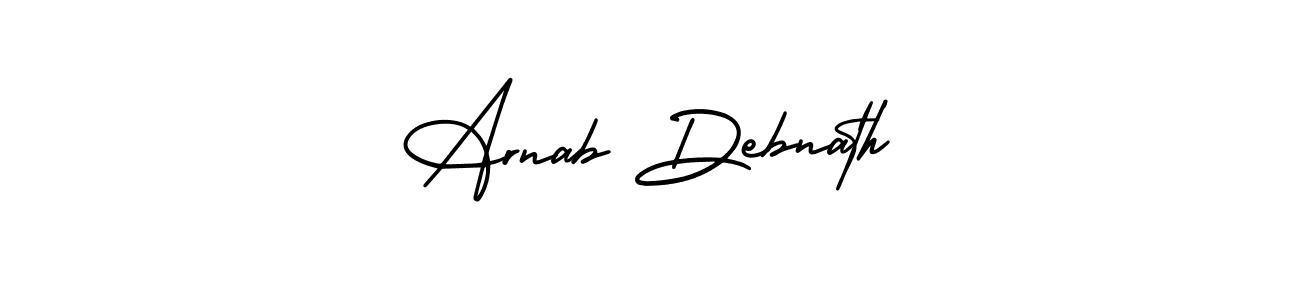 How to make Arnab Debnath name signature. Use AmerikaSignatureDemo-Regular style for creating short signs online. This is the latest handwritten sign. Arnab Debnath signature style 3 images and pictures png