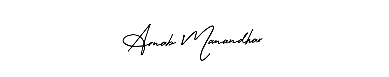 How to make Arnab Manandhar name signature. Use AmerikaSignatureDemo-Regular style for creating short signs online. This is the latest handwritten sign. Arnab Manandhar signature style 3 images and pictures png