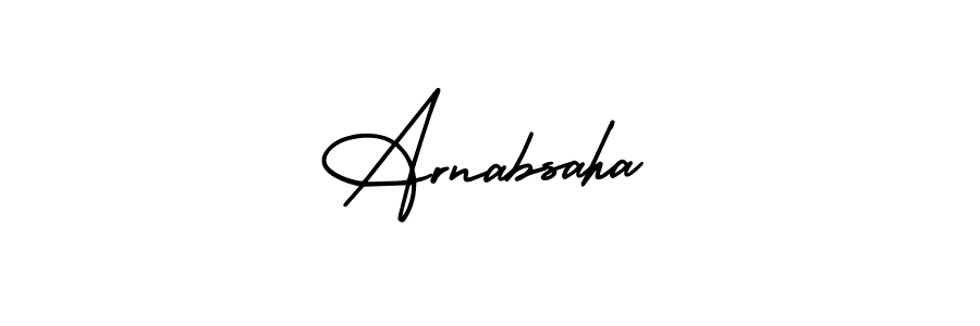 You should practise on your own different ways (AmerikaSignatureDemo-Regular) to write your name (Arnabsaha) in signature. don't let someone else do it for you. Arnabsaha signature style 3 images and pictures png