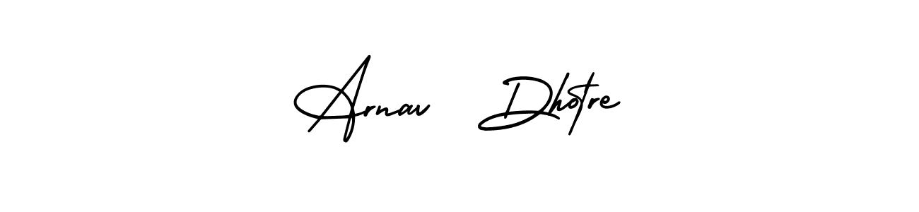 if you are searching for the best signature style for your name Arnav  Dhotre. so please give up your signature search. here we have designed multiple signature styles  using AmerikaSignatureDemo-Regular. Arnav  Dhotre signature style 3 images and pictures png