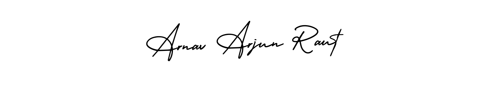 It looks lik you need a new signature style for name Arnav Arjun Raut. Design unique handwritten (AmerikaSignatureDemo-Regular) signature with our free signature maker in just a few clicks. Arnav Arjun Raut signature style 3 images and pictures png