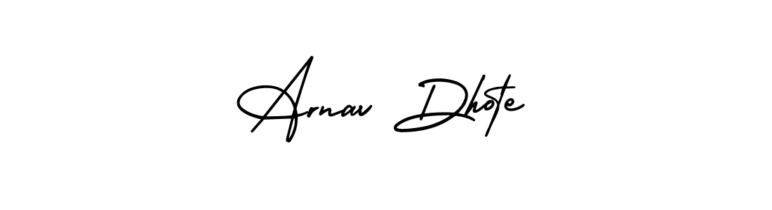 AmerikaSignatureDemo-Regular is a professional signature style that is perfect for those who want to add a touch of class to their signature. It is also a great choice for those who want to make their signature more unique. Get Arnav Dhote name to fancy signature for free. Arnav Dhote signature style 3 images and pictures png