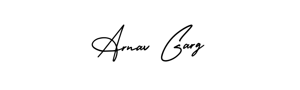 The best way (AmerikaSignatureDemo-Regular) to make a short signature is to pick only two or three words in your name. The name Arnav Garg include a total of six letters. For converting this name. Arnav Garg signature style 3 images and pictures png