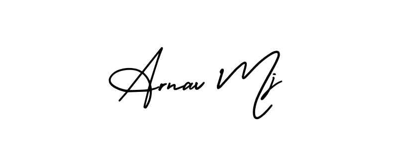 You can use this online signature creator to create a handwritten signature for the name Arnav Mj. This is the best online autograph maker. Arnav Mj signature style 3 images and pictures png