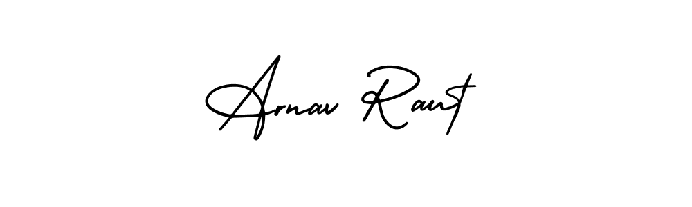 Make a beautiful signature design for name Arnav Raut. With this signature (AmerikaSignatureDemo-Regular) style, you can create a handwritten signature for free. Arnav Raut signature style 3 images and pictures png