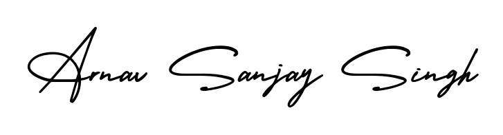 The best way (AmerikaSignatureDemo-Regular) to make a short signature is to pick only two or three words in your name. For converting this name Arnav Sanjay Singh. Arnav Sanjay Singh signature style 3 images and pictures png