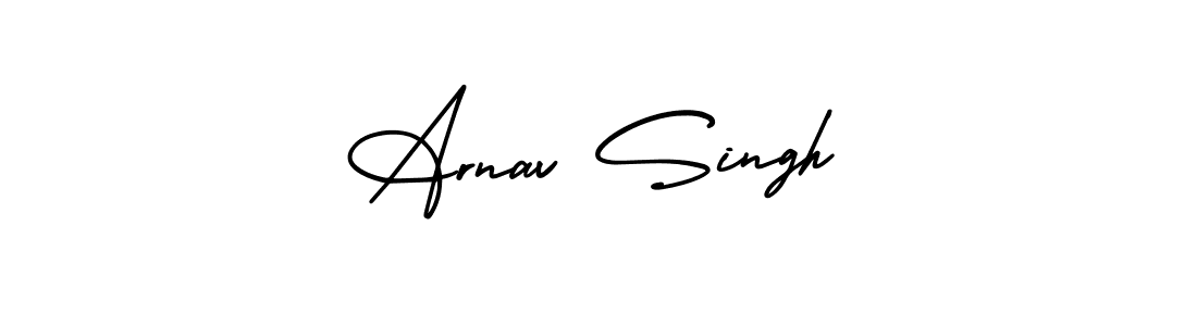 Create a beautiful signature design for name Arnav Singh. With this signature (AmerikaSignatureDemo-Regular) fonts, you can make a handwritten signature for free. Arnav Singh signature style 3 images and pictures png