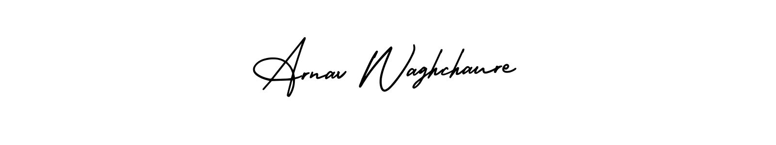 How to make Arnav Waghchaure signature? AmerikaSignatureDemo-Regular is a professional autograph style. Create handwritten signature for Arnav Waghchaure name. Arnav Waghchaure signature style 3 images and pictures png