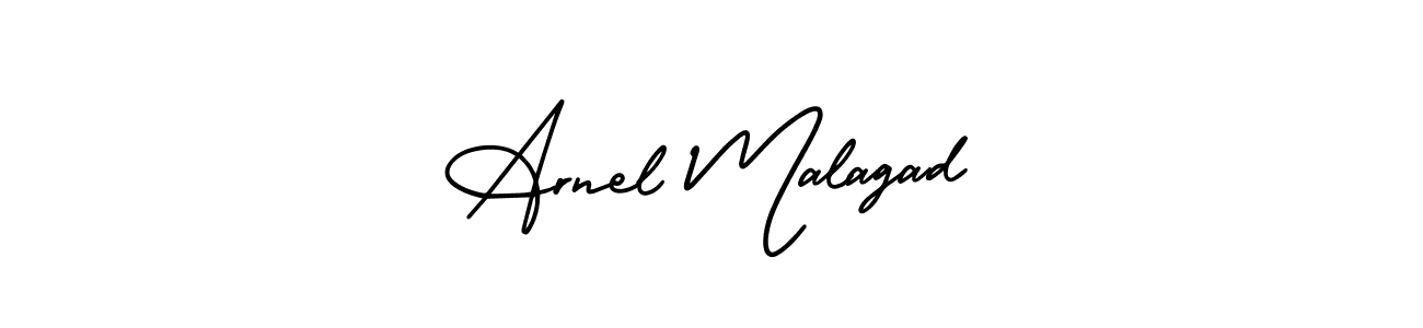 Make a beautiful signature design for name Arnel Malagad. With this signature (AmerikaSignatureDemo-Regular) style, you can create a handwritten signature for free. Arnel Malagad signature style 3 images and pictures png