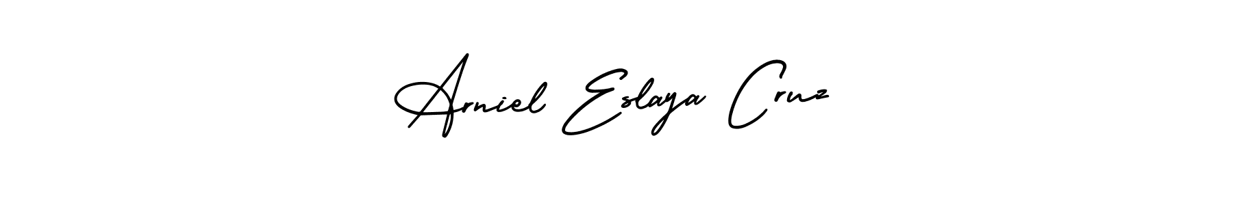 Use a signature maker to create a handwritten signature online. With this signature software, you can design (AmerikaSignatureDemo-Regular) your own signature for name Arniel Eslaya Cruz. Arniel Eslaya Cruz signature style 3 images and pictures png