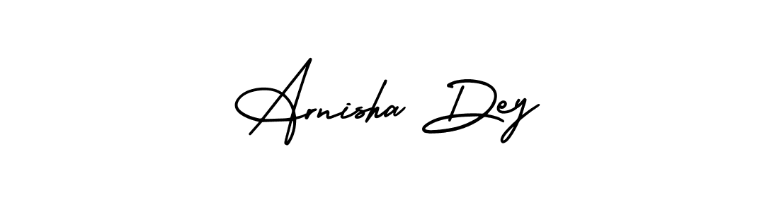 This is the best signature style for the Arnisha Dey name. Also you like these signature font (AmerikaSignatureDemo-Regular). Mix name signature. Arnisha Dey signature style 3 images and pictures png