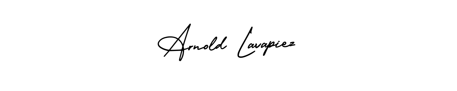 Also You can easily find your signature by using the search form. We will create Arnold Lavapiez name handwritten signature images for you free of cost using AmerikaSignatureDemo-Regular sign style. Arnold Lavapiez signature style 3 images and pictures png