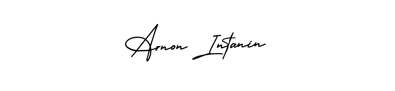 Similarly AmerikaSignatureDemo-Regular is the best handwritten signature design. Signature creator online .You can use it as an online autograph creator for name Arnon Intanin. Arnon Intanin signature style 3 images and pictures png