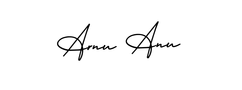 How to Draw Arnu Anu signature style? AmerikaSignatureDemo-Regular is a latest design signature styles for name Arnu Anu. Arnu Anu signature style 3 images and pictures png