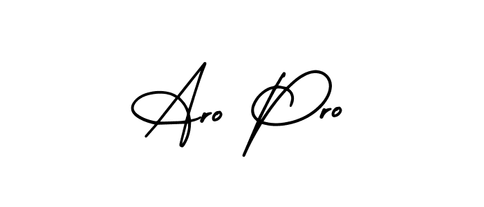 How to make Aro Pro name signature. Use AmerikaSignatureDemo-Regular style for creating short signs online. This is the latest handwritten sign. Aro Pro signature style 3 images and pictures png