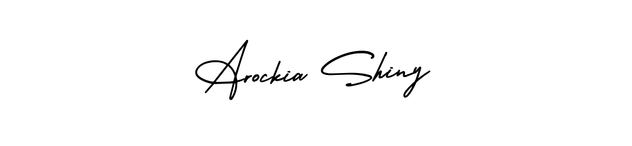 Also You can easily find your signature by using the search form. We will create Arockia Shiny name handwritten signature images for you free of cost using AmerikaSignatureDemo-Regular sign style. Arockia Shiny signature style 3 images and pictures png