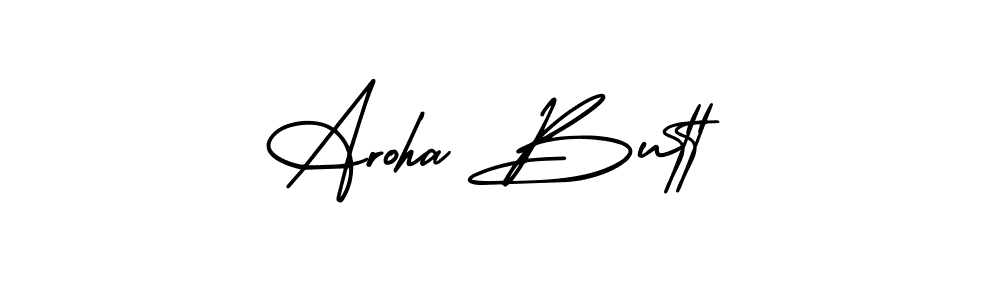 Design your own signature with our free online signature maker. With this signature software, you can create a handwritten (AmerikaSignatureDemo-Regular) signature for name Aroha Butt. Aroha Butt signature style 3 images and pictures png