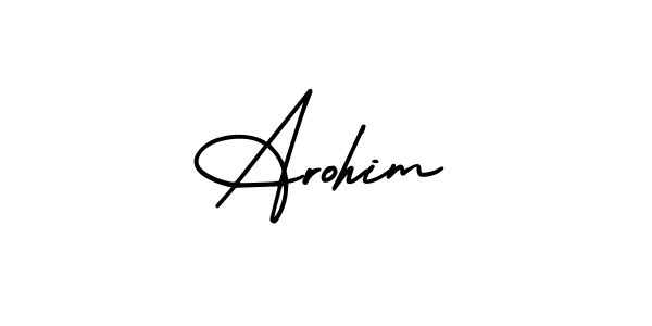 This is the best signature style for the Arohim name. Also you like these signature font (AmerikaSignatureDemo-Regular). Mix name signature. Arohim signature style 3 images and pictures png