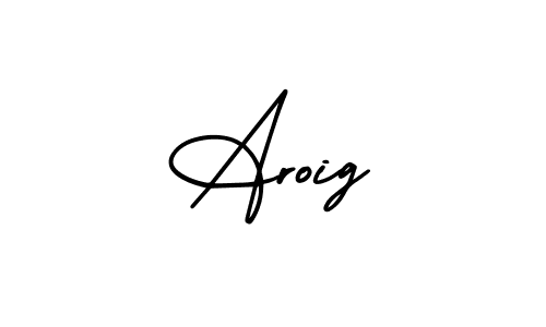 AmerikaSignatureDemo-Regular is a professional signature style that is perfect for those who want to add a touch of class to their signature. It is also a great choice for those who want to make their signature more unique. Get Aroig name to fancy signature for free. Aroig signature style 3 images and pictures png