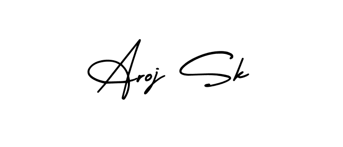 You can use this online signature creator to create a handwritten signature for the name Aroj Sk. This is the best online autograph maker. Aroj Sk signature style 3 images and pictures png