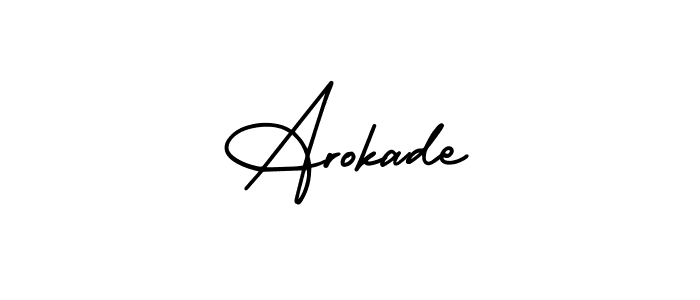 Check out images of Autograph of Arokade name. Actor Arokade Signature Style. AmerikaSignatureDemo-Regular is a professional sign style online. Arokade signature style 3 images and pictures png
