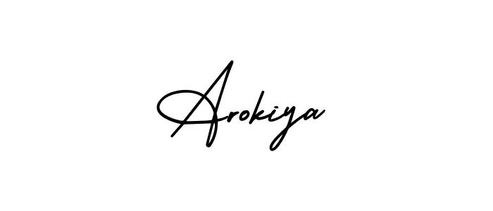 Arokiya stylish signature style. Best Handwritten Sign (AmerikaSignatureDemo-Regular) for my name. Handwritten Signature Collection Ideas for my name Arokiya. Arokiya signature style 3 images and pictures png