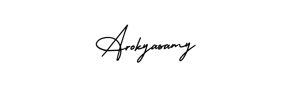 The best way (AmerikaSignatureDemo-Regular) to make a short signature is to pick only two or three words in your name. The name Arokyasamy include a total of six letters. For converting this name. Arokyasamy signature style 3 images and pictures png